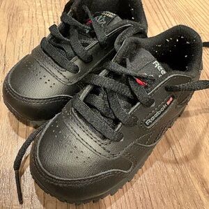 Reebok Kids Black Sneakers with Red Accents